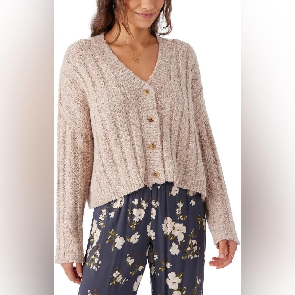 NEW O’Neil Ferris Oatmeal knit Cardigan SZ Med